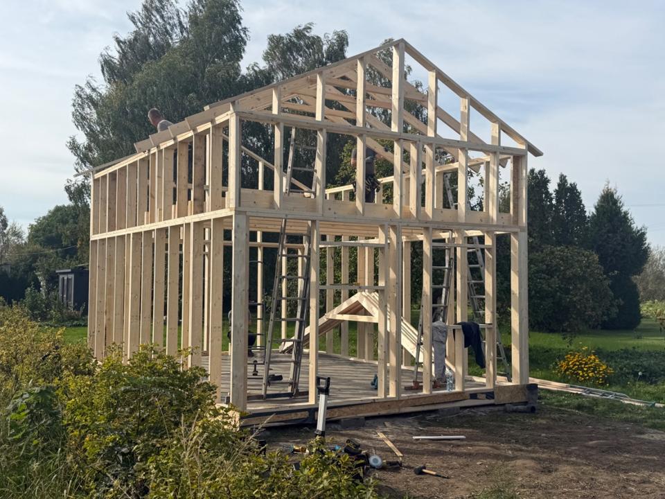 Konstrukcja szkieletowa domek