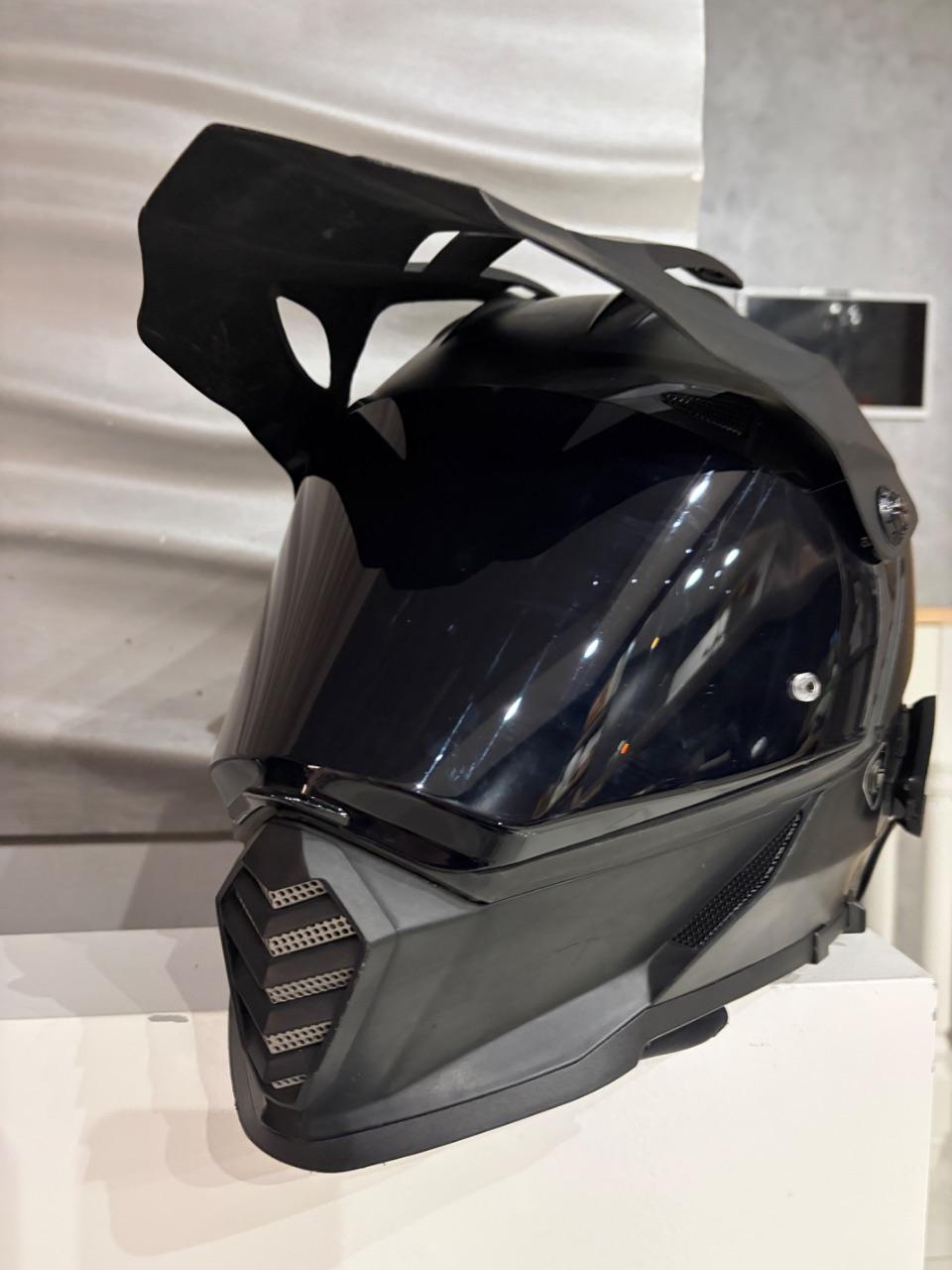 Kask motocyklowy enduro / adventure LS2 MX436 Pioneer Evo Czarny Mat + Pinlock + Blenda (Rozmiar M)