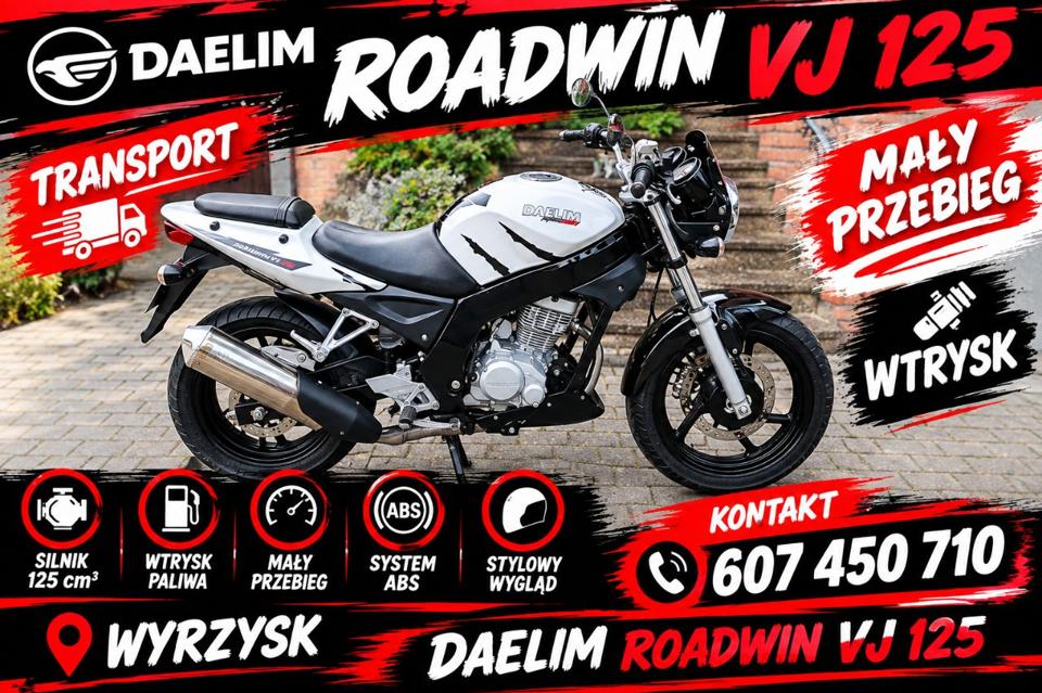 Daelim Roadwin VJ 125 Transport Mały Przebieg