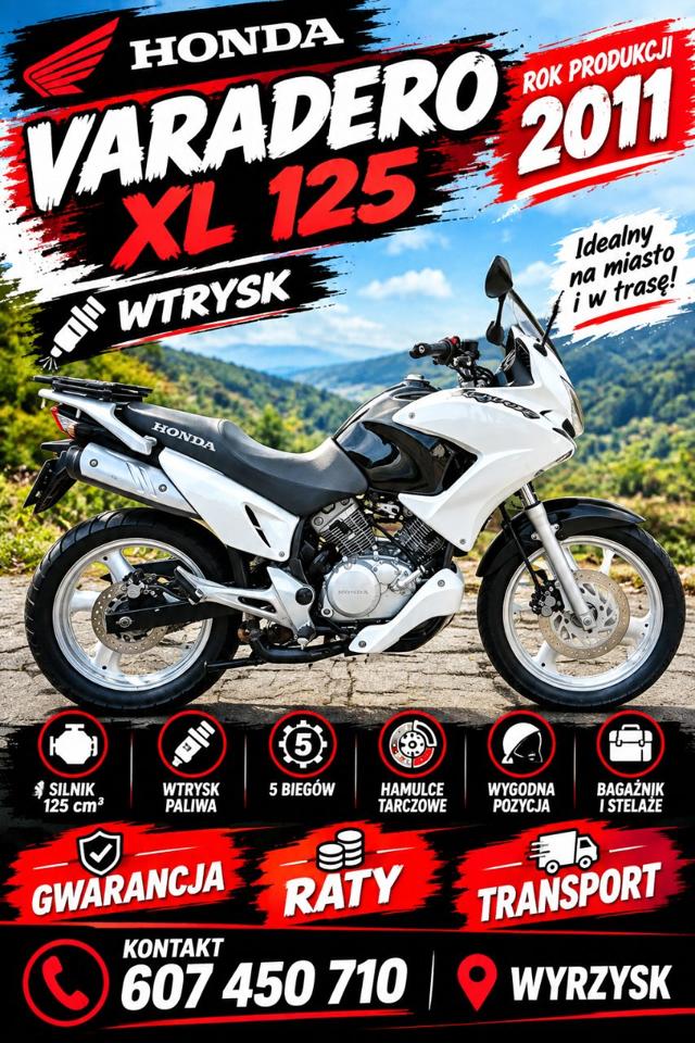 Honda Varadero XL125 Transport 15KM WTRYSK