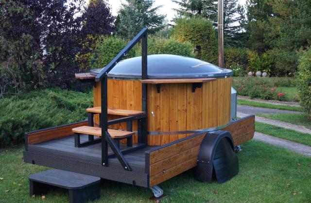 Mobilna balia z jacuzzi wynajem ,ruska bania sauna mobilna