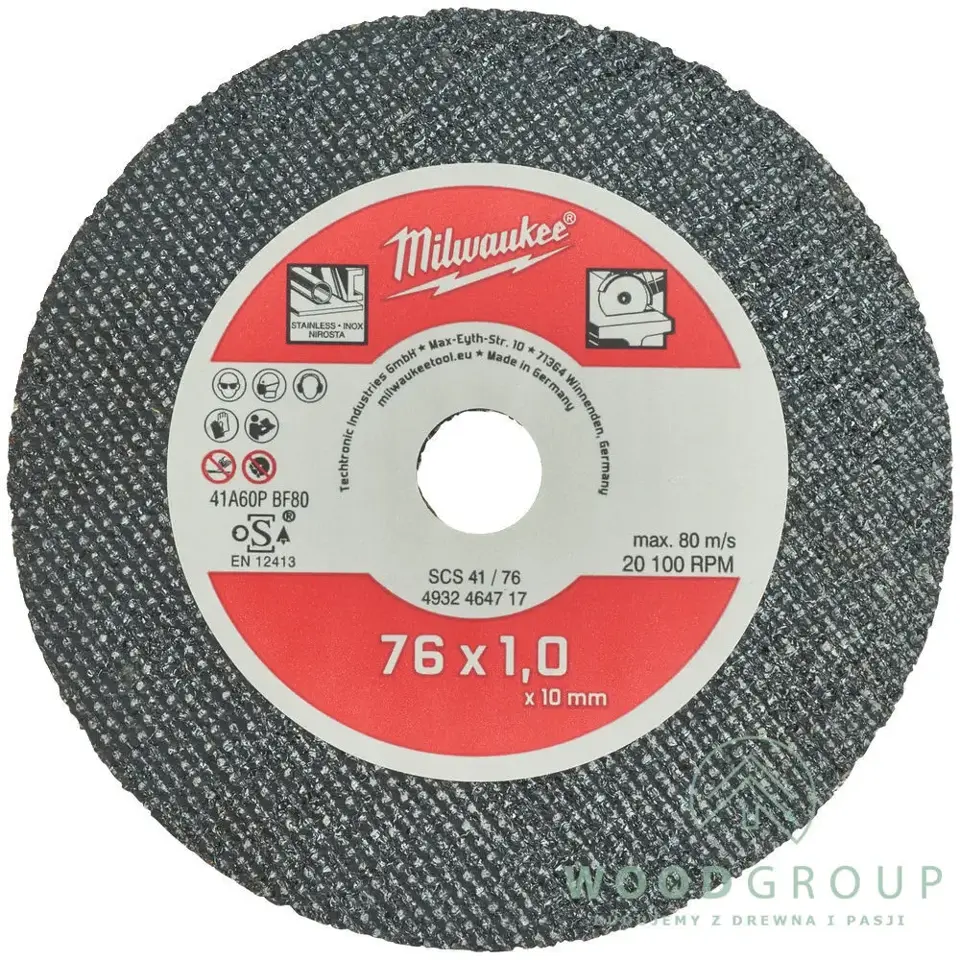 Tarcza cienka do cięcia metalu PRO+, 76 x 1 x 10 mm (5 szt.) - 4932464717