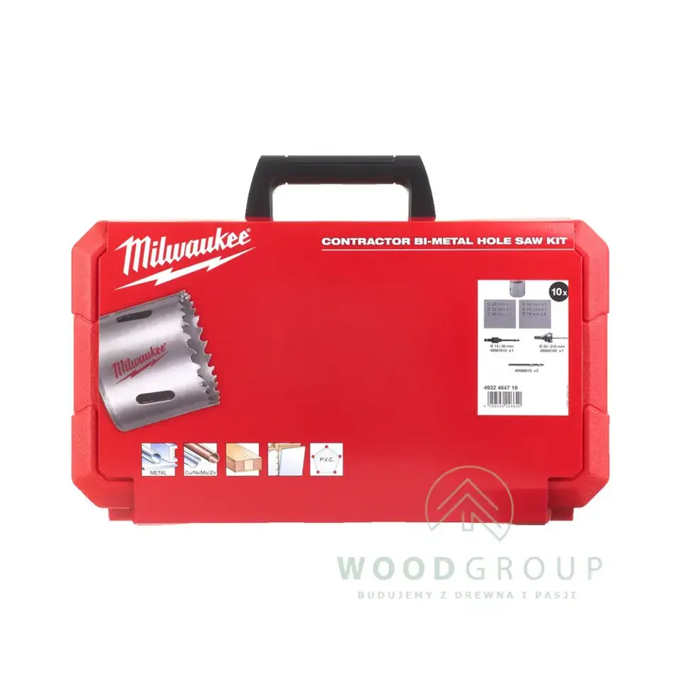 Zestaw otwornic bimetalowych Contractor, 25 - 76 mm (10 szt.) - 4932464719