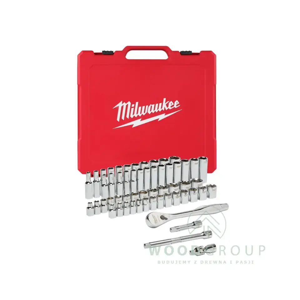 Zestaw nasadek 6 - 19 mm oraz 1/4" - 5/16", z grzechotką 3/8” (56 szt.) - 4932464946