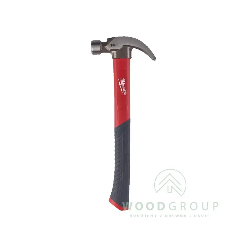 Młotek ciesielski, trzonkiem z włókna szklanego, pazur zakrzywiony (0,45 kg) - 4932478657