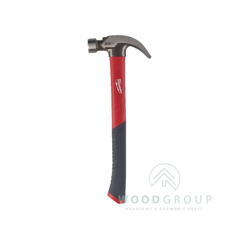 Młotek ciesielski z trzonkiem z włókna szklanego, pazur zakrzywiony (0,57 kg) - 4932478658