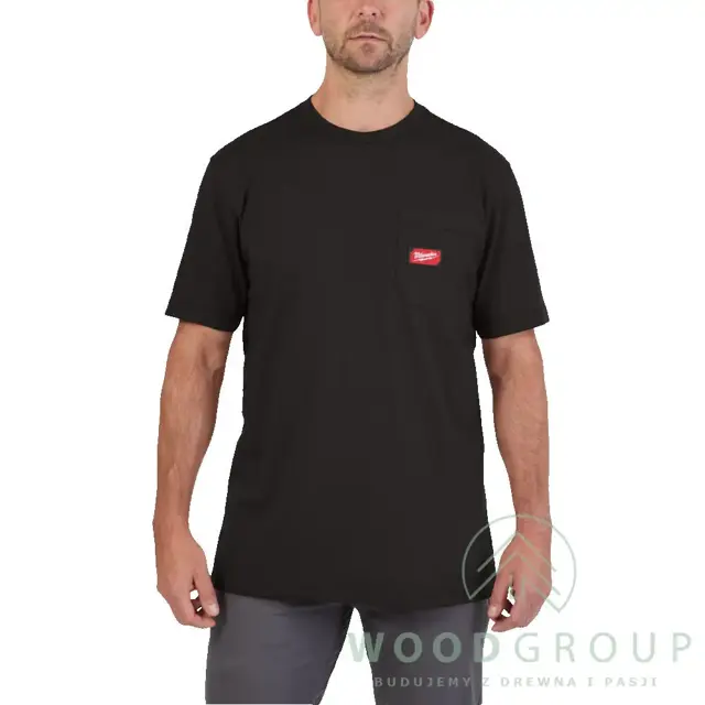 T-shirt z kieszonką z krótkim rękawem (M) czarny - WT SS BL M - 4932493004