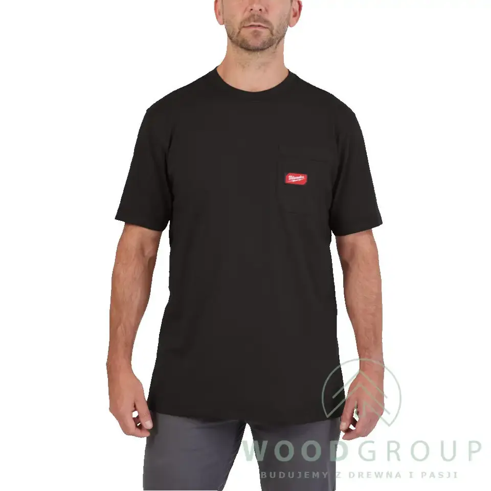 T-shirt z kieszonką z krótkim rękawem (M) czarny - WT SS BL M - 4932493004