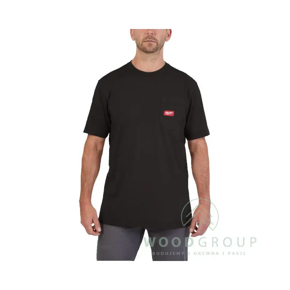 T-shirt z kieszonką z krótkim rękawem (XL) czarny - WT SS BL XL - 4932493006