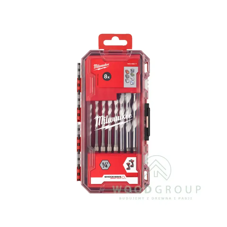 Zestaw wierteł uniwersalnych, Shockwave 4 - 12 mm (8 szt.) - 4932493871