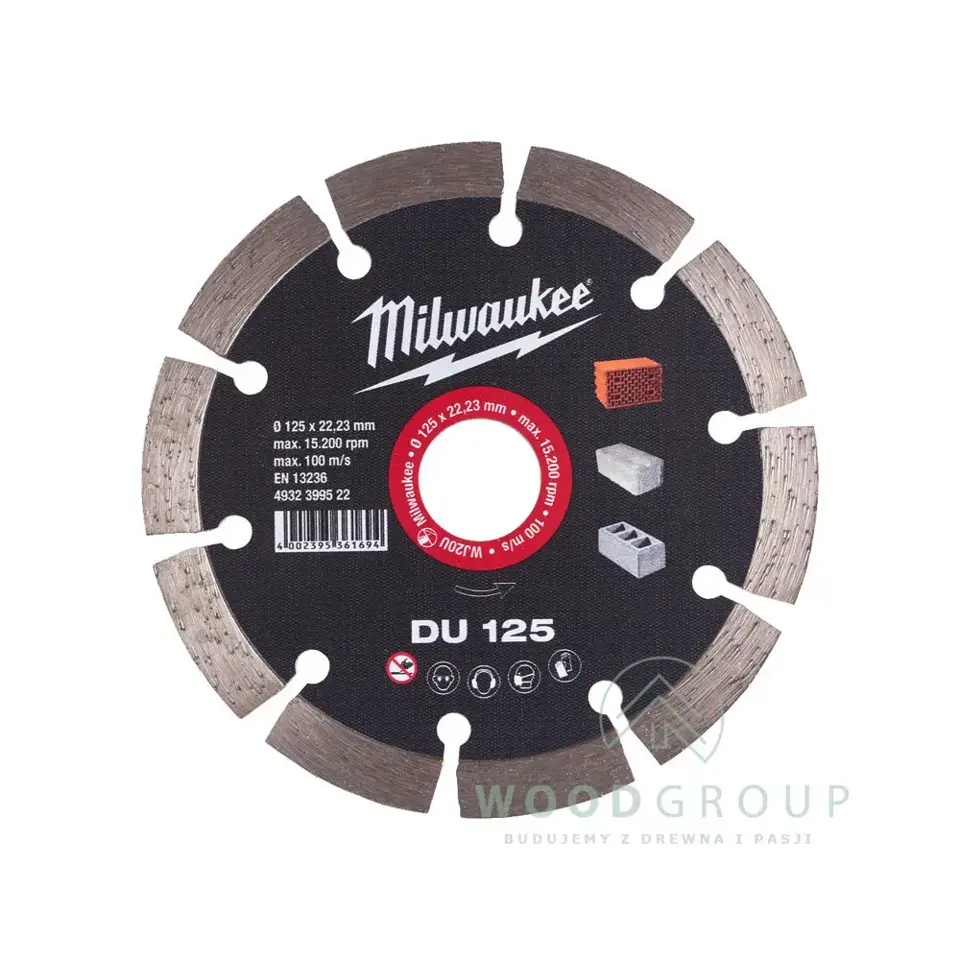 Tarcza diamentowa tnąca DU 125 x 22,23 mm - 4932399522