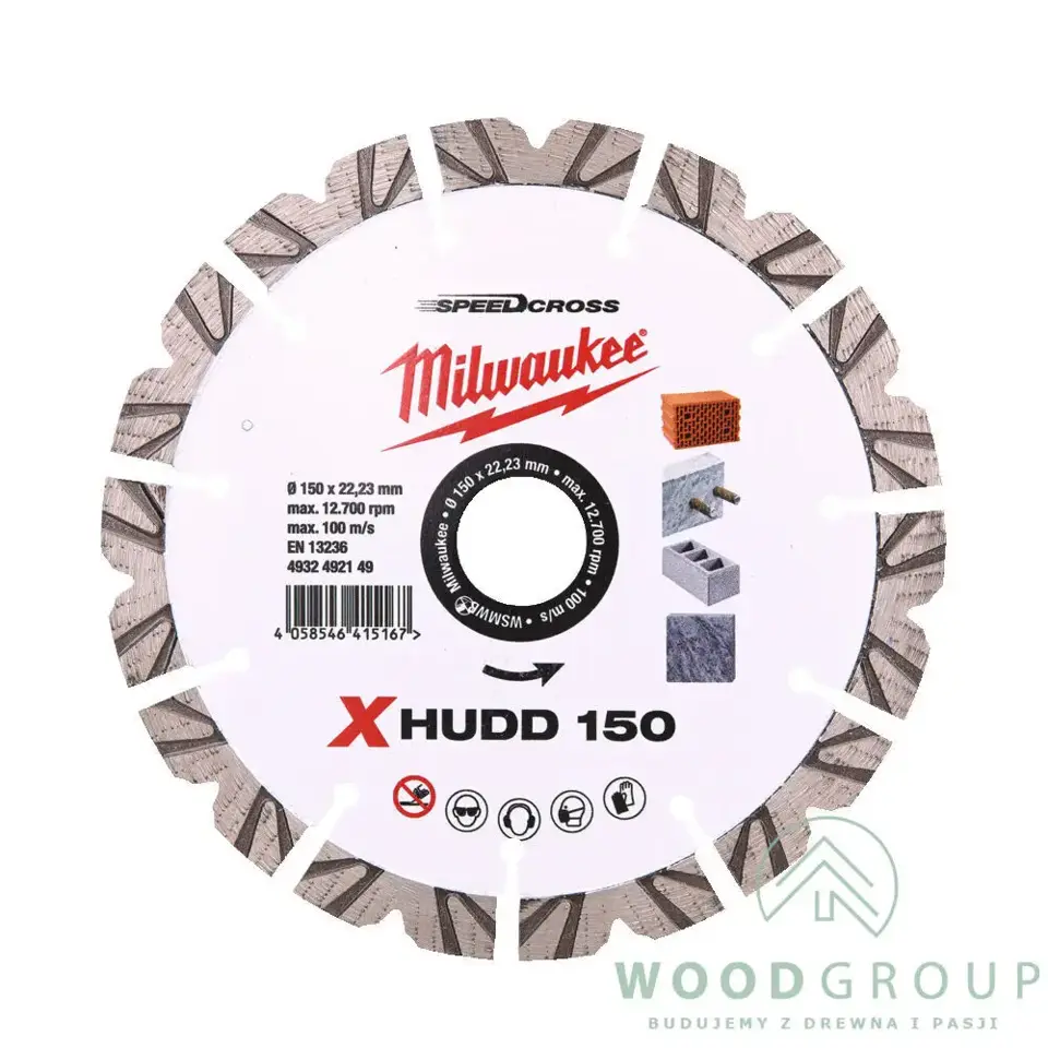 Tarcza diamentowa tnąca Speedcross Premium XHUDD 150 x 22,23 mm (1 szt.) - 4932492149