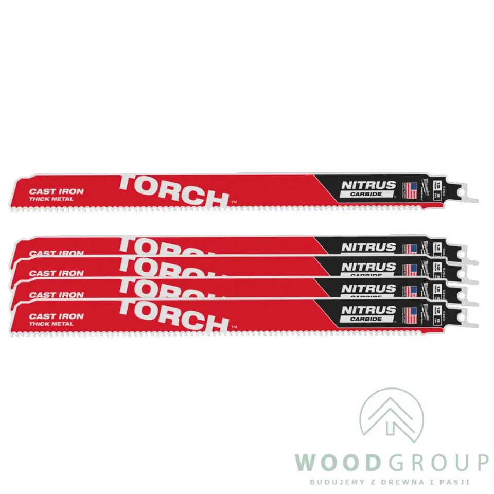 Brzeszczot do metalu TORCH NITRUS CARBIDE z węglikiem wolframu (300 mm) 7 TPI (5 szt.) - 48005563