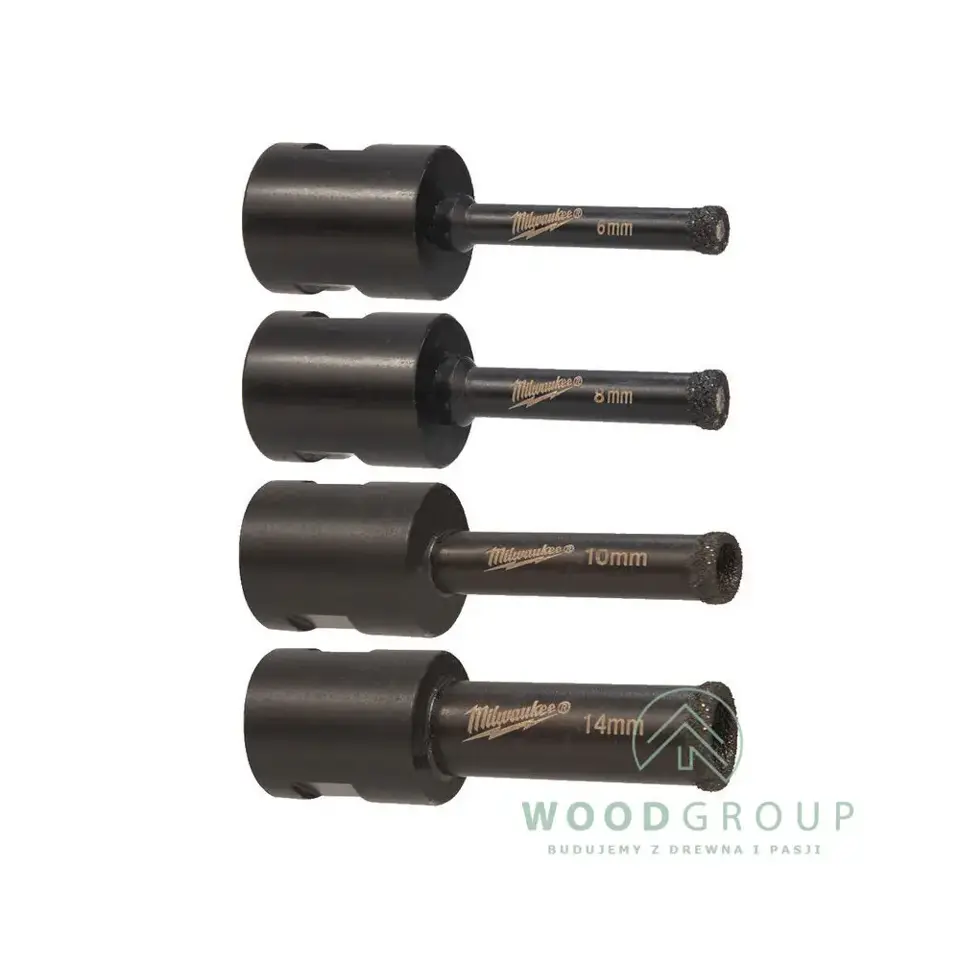 Zestaw wierteł diamentowych Diamond Max do wiercenia na mokro/sucho, 6 - 14 mm (4 szt.) M14 - 4932471863