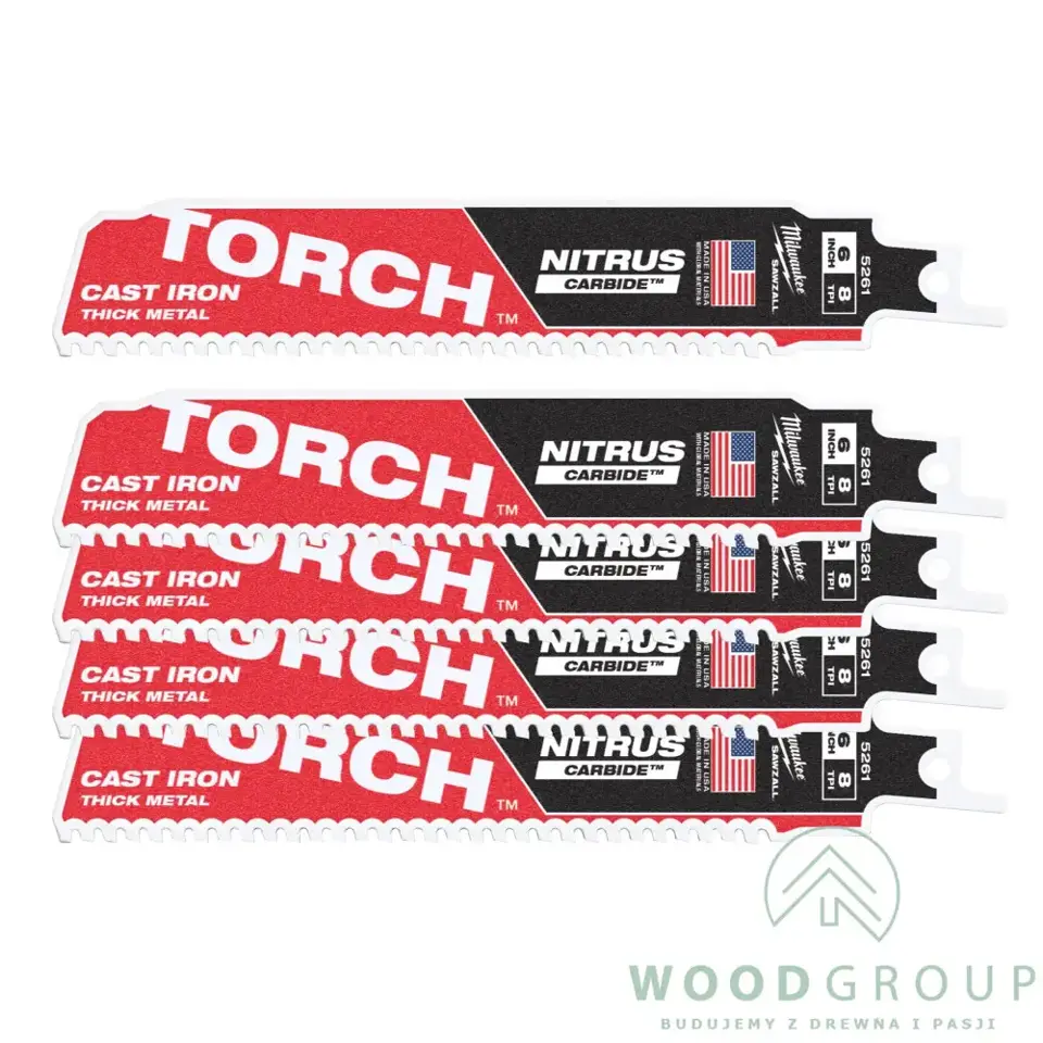 Brzeszczot do metalu TORCH NITRUS CARBIDE z węglikiem wolframu 150 mm (5 szt.) - 48475561