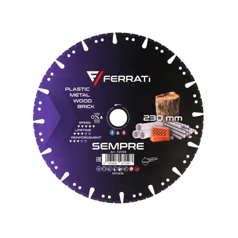 Tarcza diamentowa tnąca SEMPRE (230 mm x 22,23 mm) - F20193
