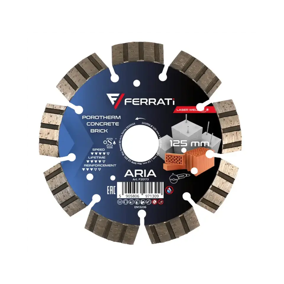 Tarcza diamentowa tnąca ARIA (125 mm x 22,23 mm) - F20173