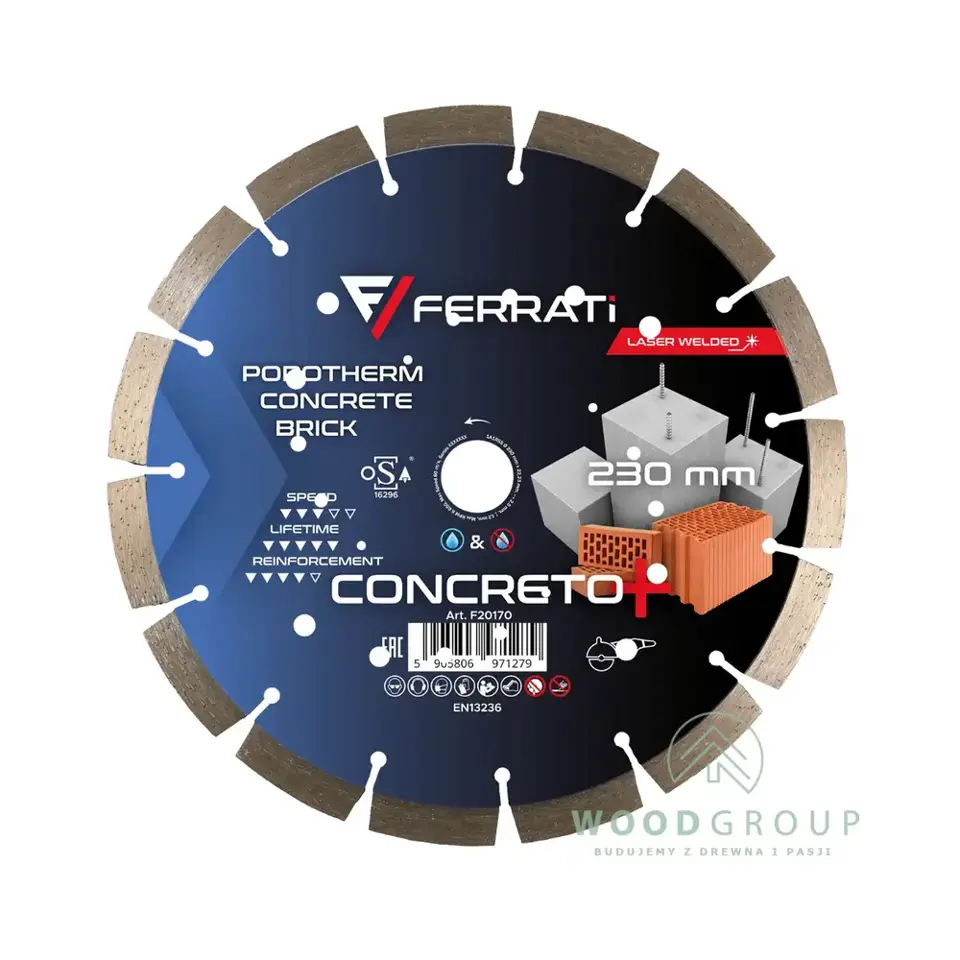 Tarcza diamentowa tnąca C3-W CONCRETO PLUS (230 mm x 22,23 mm) - F20170