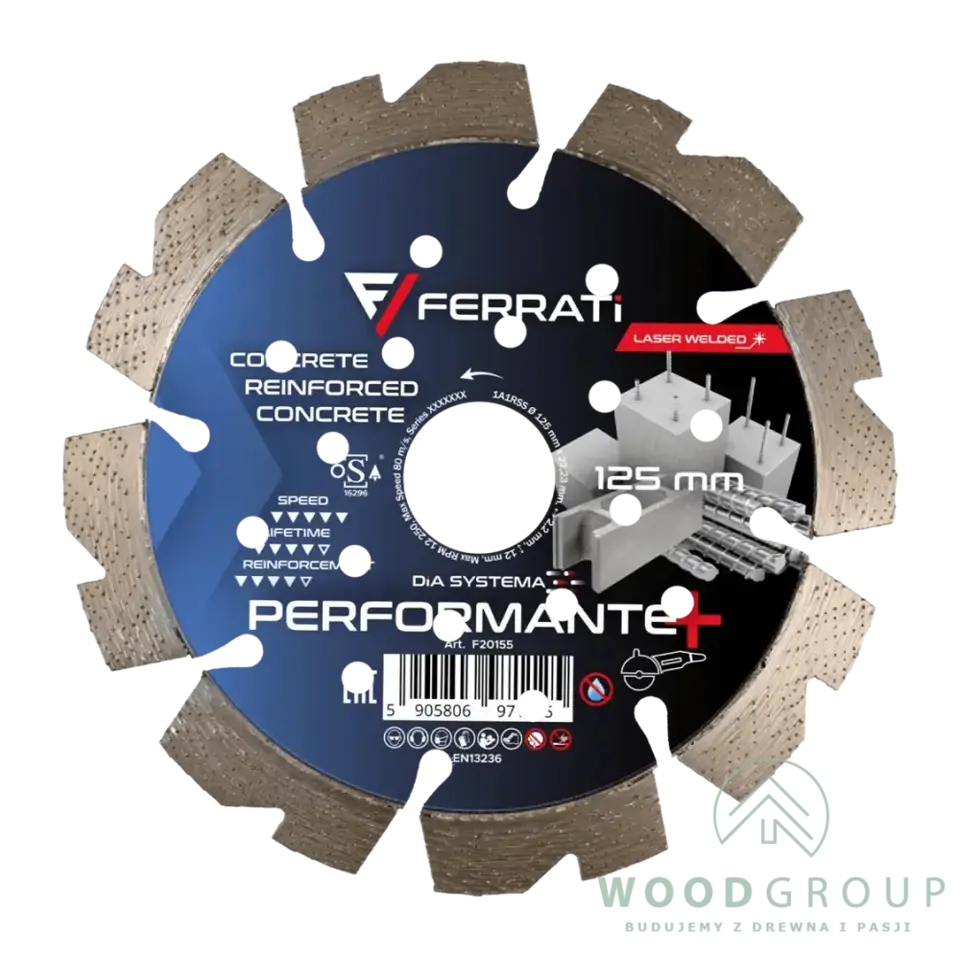 Tarcza diamentowa tnąca DiA SYSTEMA PERFORMANTE PLUS (125 mm x 22,23 mm) - F20155
