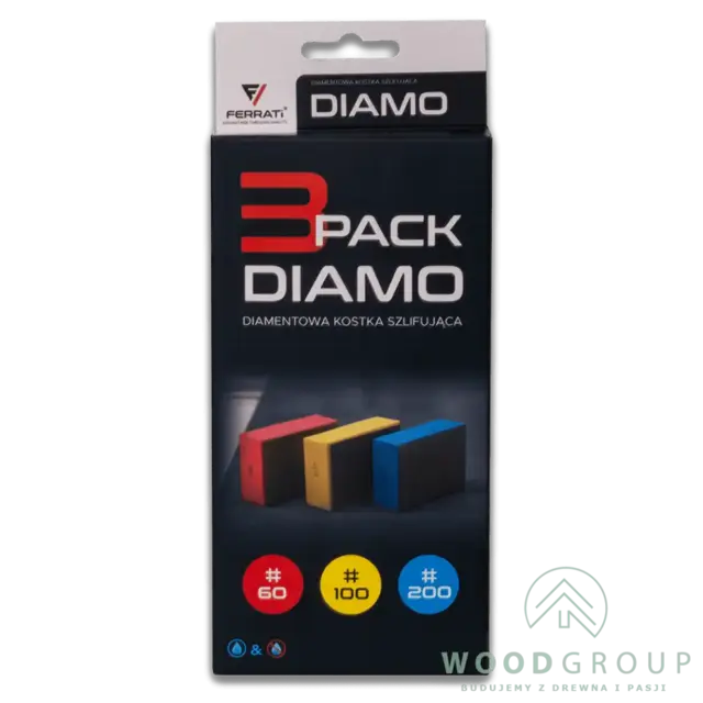 Kostka diamentowa szlifierska 3-PACK DIAMO 60/100/200 - F30119
