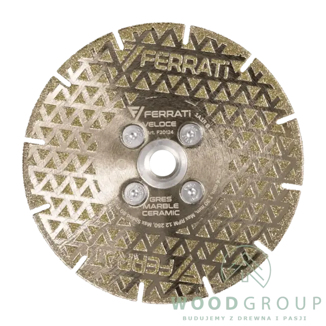 Tarcza tnąca i szlifująca z nasypem diamentowym VELOCE (125 mm x M14F) - F20124
