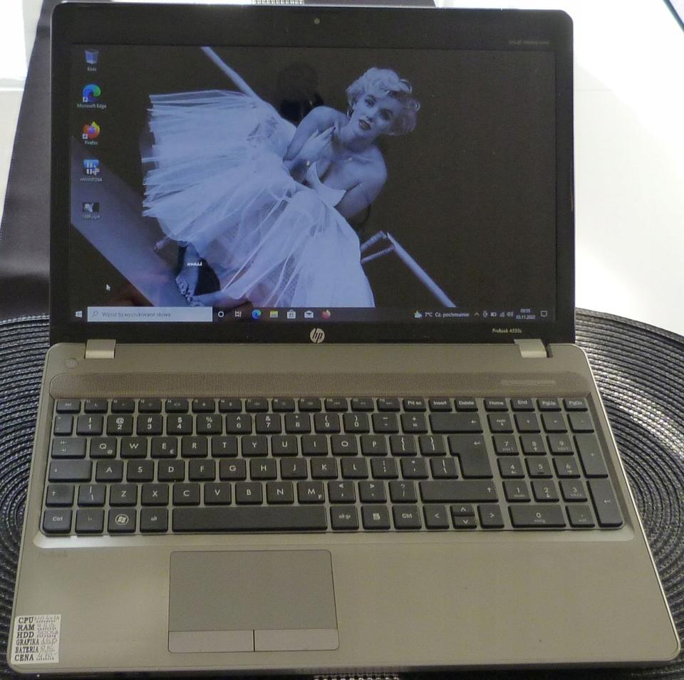 Laptop HP Probook 4535s AMD A6 4 Gb 128 GB SSD 15,6" szary