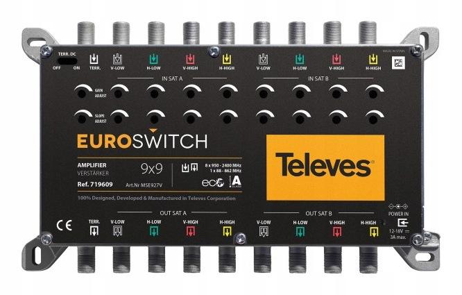 Wzmacniacz EuroSwitch 9 wejść 27/31dB (ref.719609)