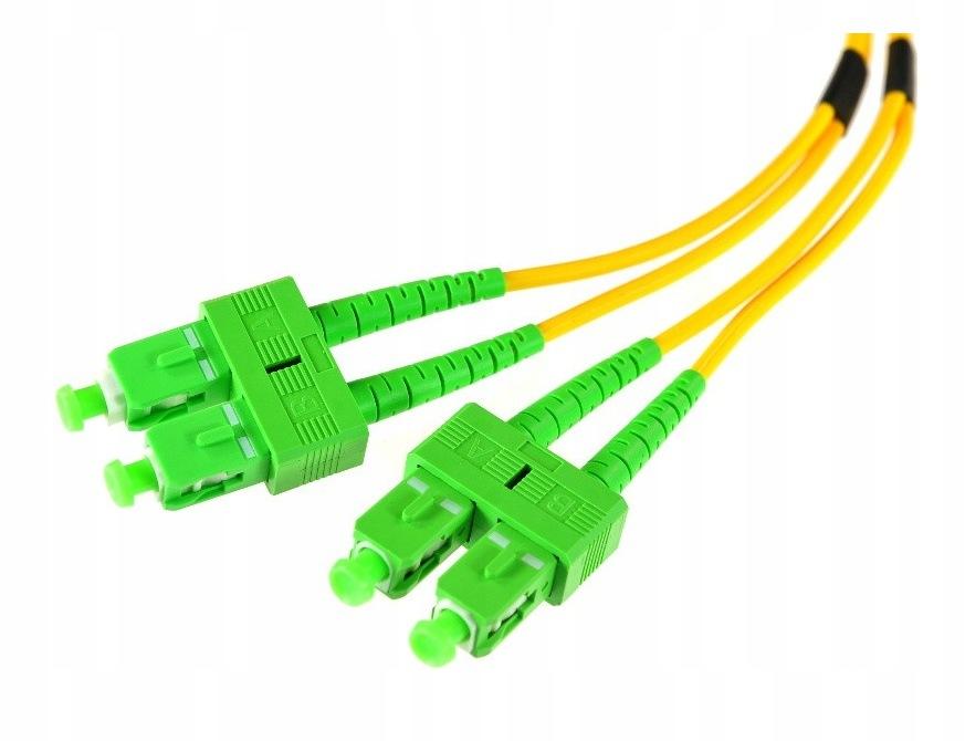 PATCHCORD ŚWIATŁOWODOWY SM 2M DUPLEX 9/125, SC/APC-SC/APC 3MM