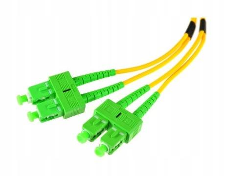 PATCHCORD ŚWIATŁOWODOWY SM DUPLEX 9/125, SC/APC-SC/APC 1m