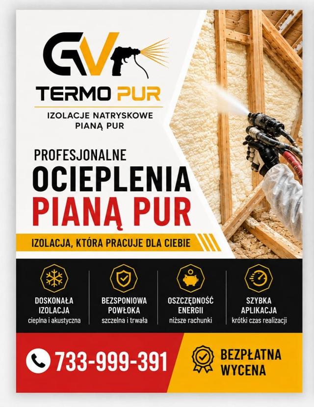 Ocieplenia natryskowe pianą pur