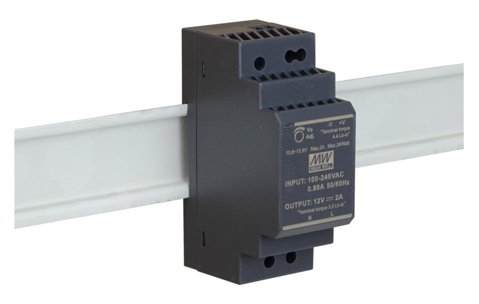 ZASILACZ IMPULSOWY NA SZYNĘ DIN MEAN WELL HDR-30-12 12V/30W/2A