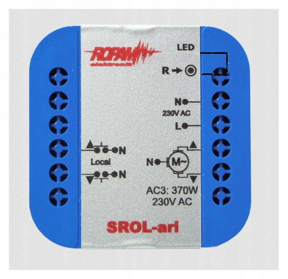 ROPAM SROL-ari bezprzewodowy, douszkowy sterownik rolety 230VAC