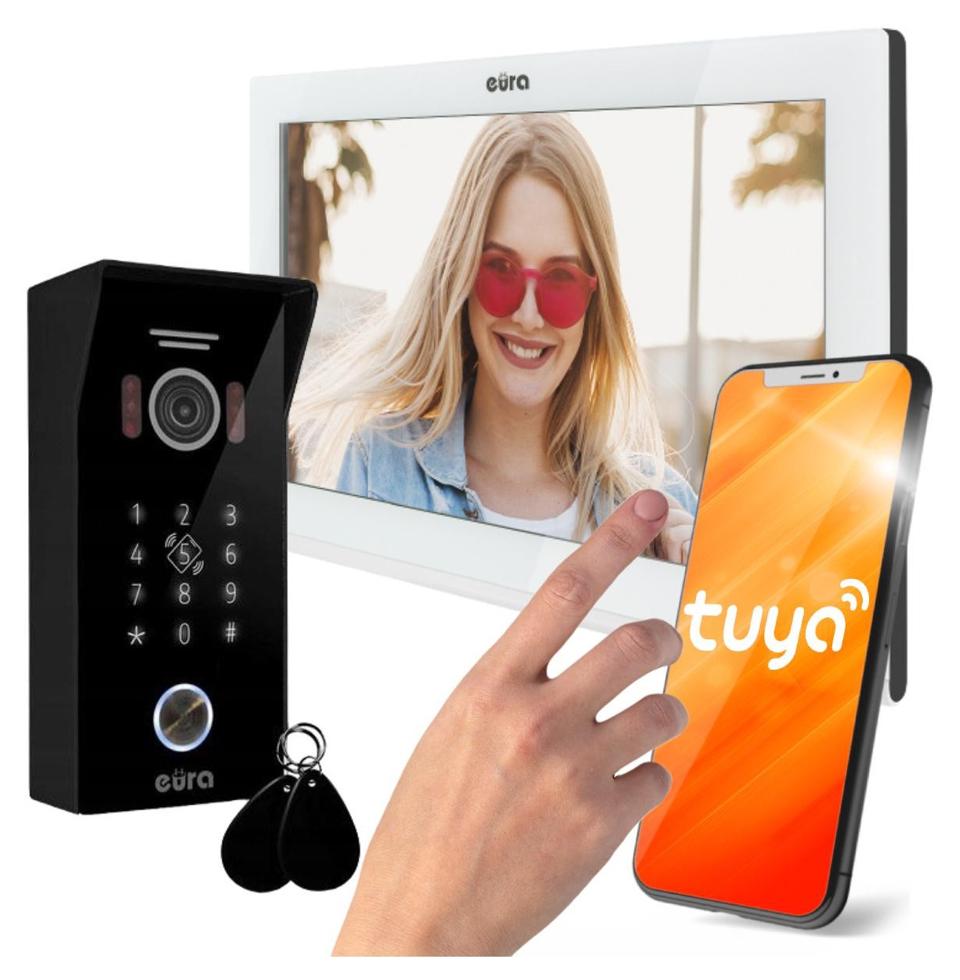 WIDEODOMOFON EURA VDP-99C5 biały, WiFi, RFID, TUYA