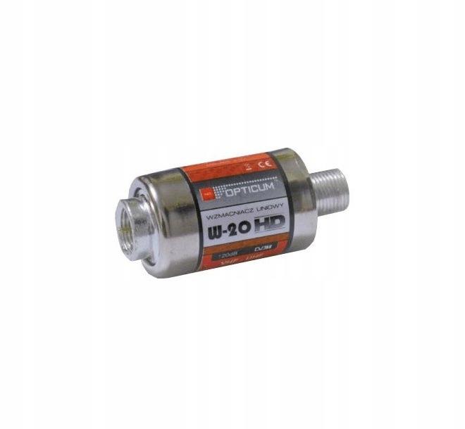 Wzmacniacz W-20 antenowy liniowy przelotowy (wzmocnienie 20dB)
