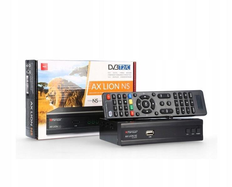 TUNER DVB-T2 OPTICUM AX LION NS H.265 10bit