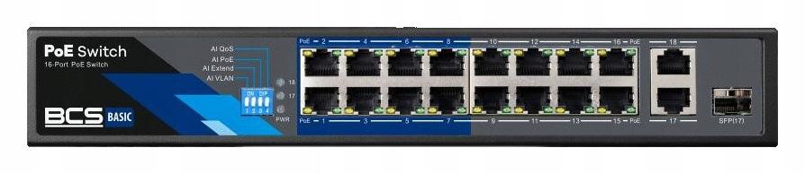 Switch PoE BCS BASIC BCS-B-SP1602G-1SFP