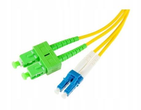 PATCHCORD ŚWIATŁOWODOWY SM DUPLEX 9/125, SC/APC-LC/UPC 1m
