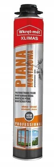 Piana montażowa pistoletowa PMPL PROFESSIONAL Wkręt-met Klimas 750ml