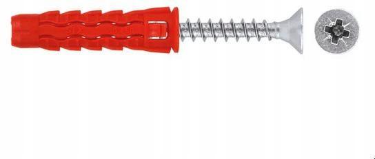 Kołek uniwersalny 6x30/40, wkręt z łbem stożkowym,(SFXP-06030040 x 100szt.)
