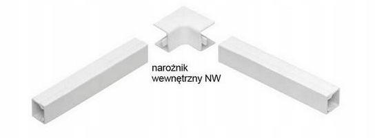 Osprzęt do listew elektroinstalacyjnych, narożnik wew BIAŁY NW 40x25 (1szt.