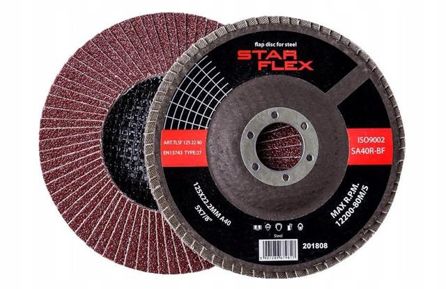 Tarcza listkowa Star Flex STAL T29 125-22 gran 40 TLS1252240