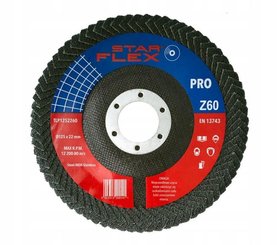 Tarcza listkowa pachwinowa Star Flex 125-22 gran 60 TLP1252260