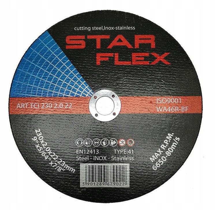 Tarcza tnąca Star Flex T41-230-2,0 WA46R-BF-INOX TCI2302022
