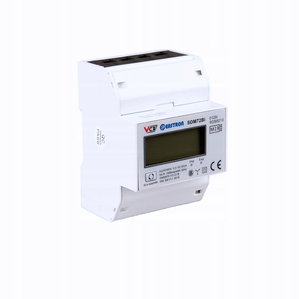 Licznik energii elektrycznej (MID) 3-Fazowy 230V,100A, Pomiar dwukierunkowy