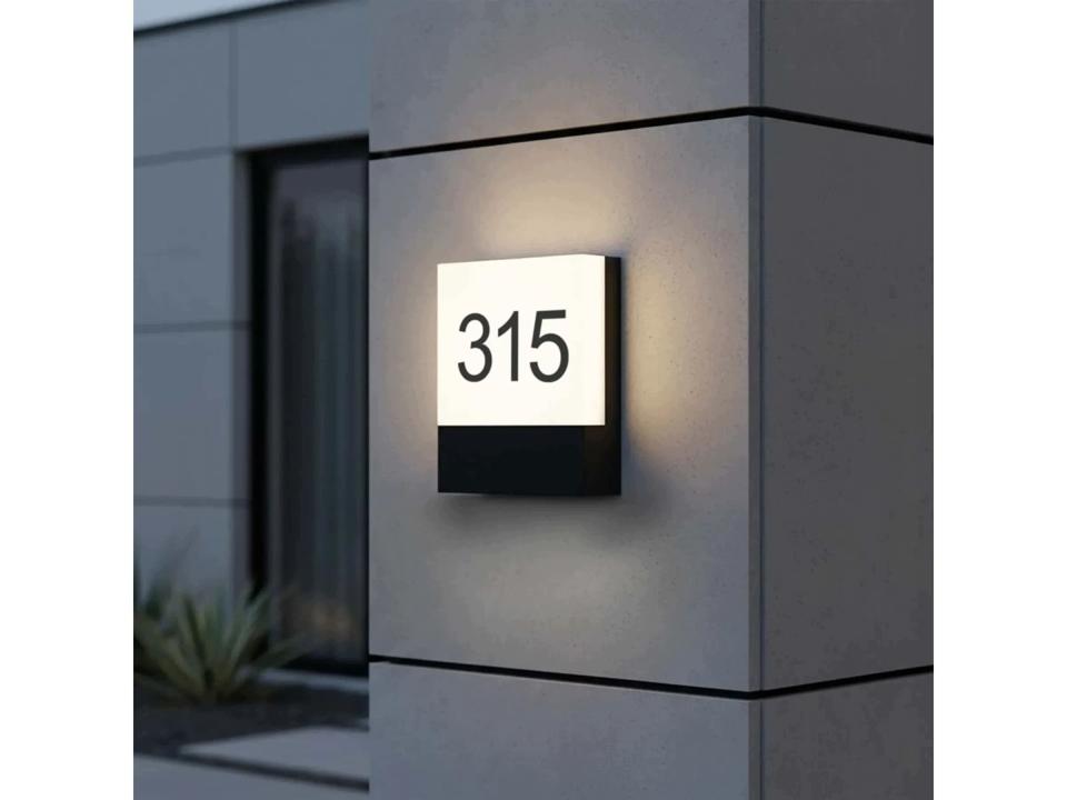 Lampa z numerem domu LED 9W 4000K 1200lm IP54 lampa ścienna kinkiet NEVADA
