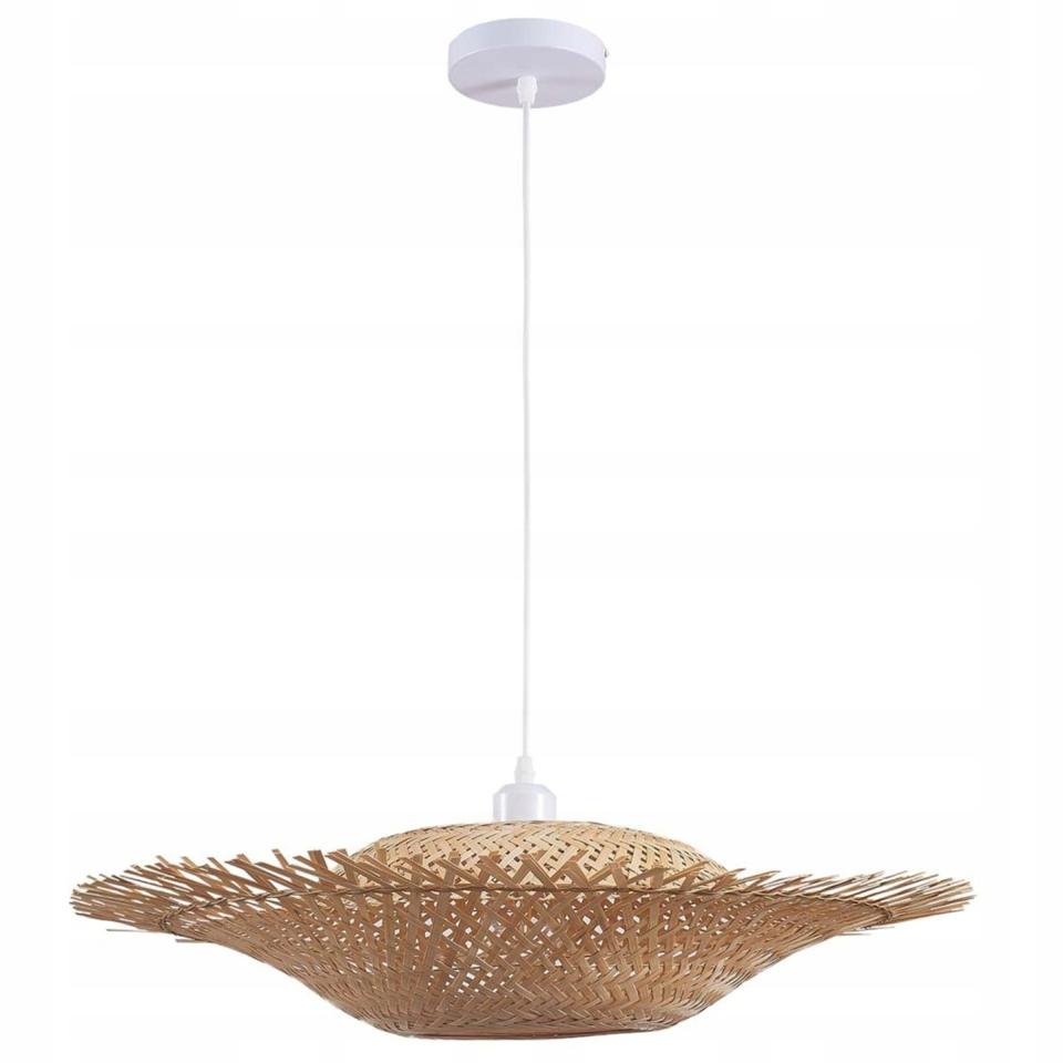 Sanico Goldlux lampa wisząca BARBADOS 1xE27 beżowa w stylu boho IP20