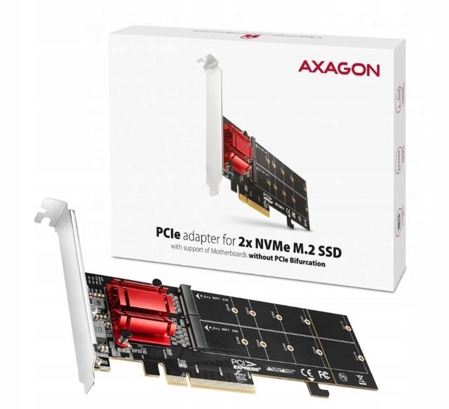 Adapter Axagon PCEM2-ND PCIe 2x NVME M.2