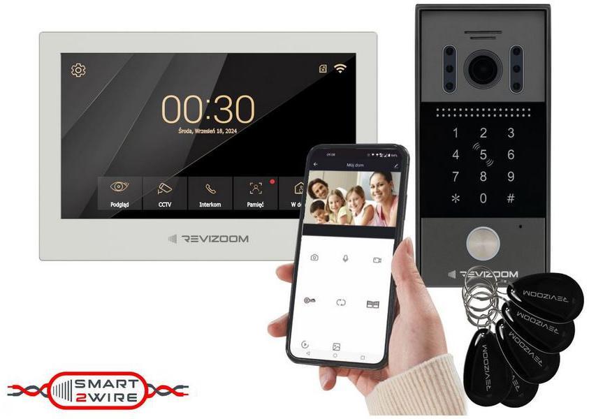 Wideodomofon REVIZOOM RM-T273HD WHITE/RC-212HD-CK1