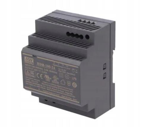 Przewodowy zasilacz 24v dc 100w na szynę din czarny ZS-24/100