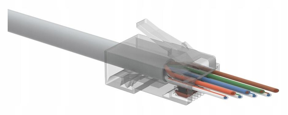 WTYK SIECIOWY KONEKTOR SOLARIX RJ45 CAT.5E UTP SXRJ45-5E-UTP-EASY 100szt